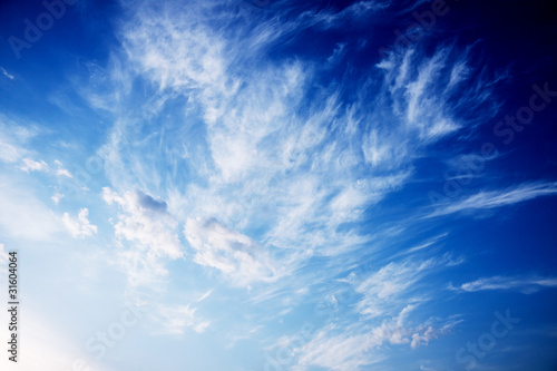 blue sky is covered by white clouds