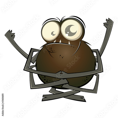 spinne cartoon yoga lustig