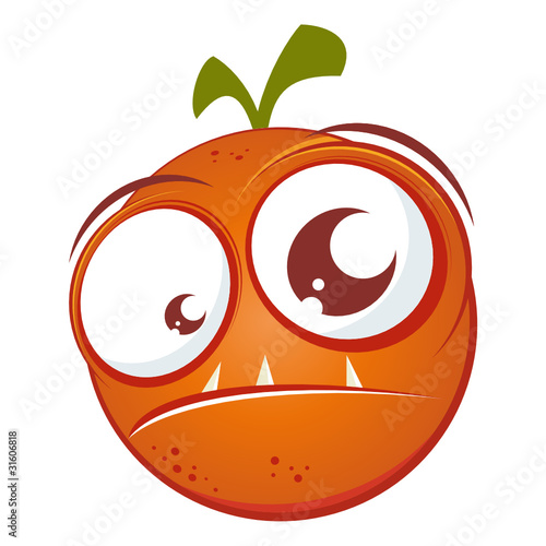 orange cartoon obst frucht lustig