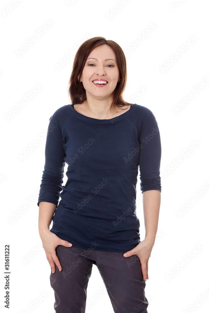 Portrait of forty years old woman