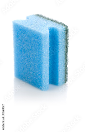 blue sponge isolated