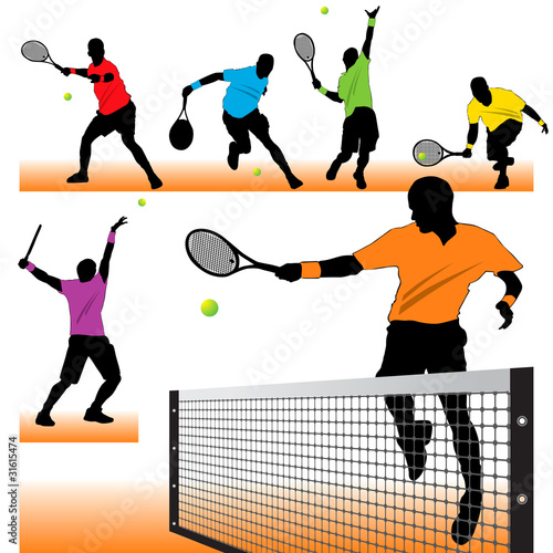 Tennis silhouettes set 02
