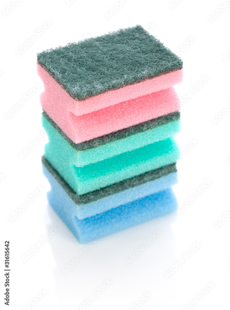 stack of cleaning sponge stack of cleaning sponge