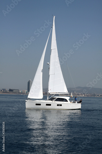 Sailboat - Yacht in the Mediterranean