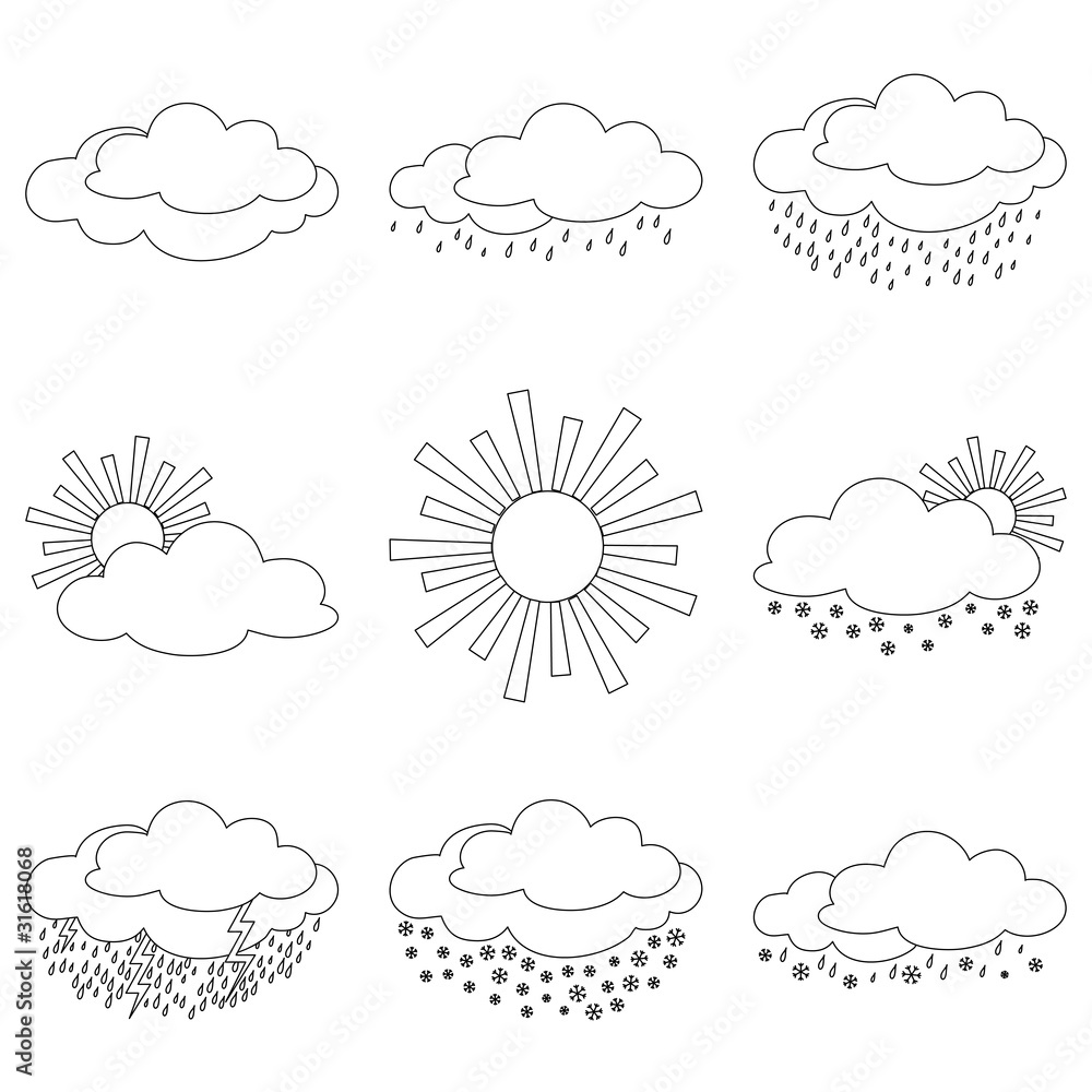 Set weather icons Set weather icons