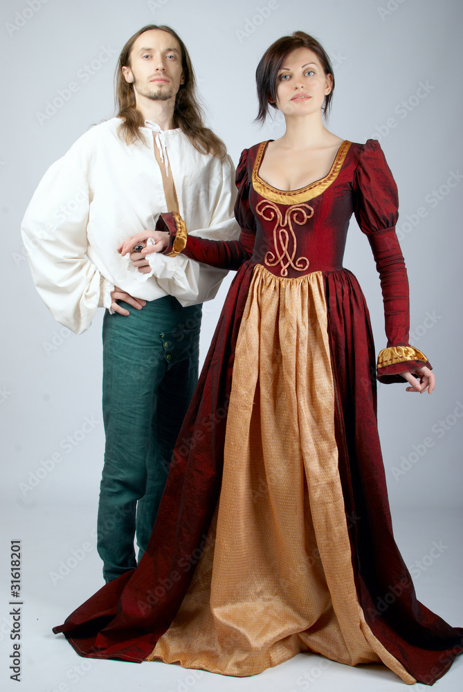 Beautiful pair of medieval costumes