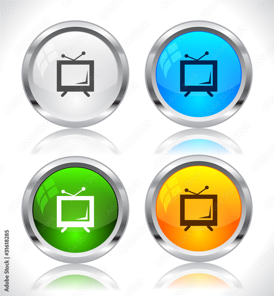 Metal web buttons. Vector eps10. Metal web buttons. Vector eps10.