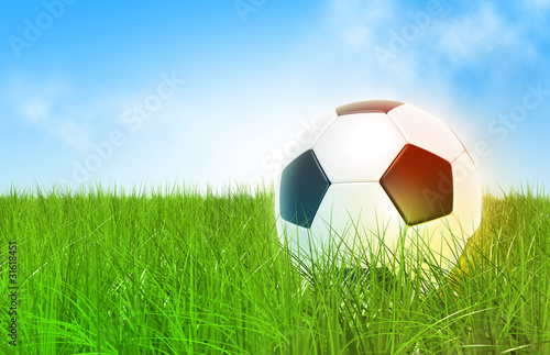a soccer ball in stadium