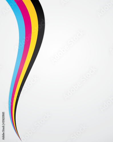 CMYK CMJN print wave background