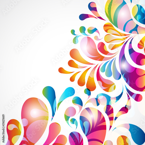 Abstract background with bright teardrop-shaped arches.