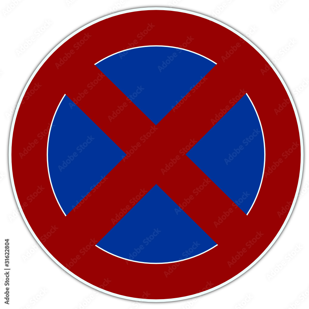 Wo Ist Das Halten Verboten Fußgängerüberweg Halten Verboten Stock-Vektorgrafik | Adobe Stock