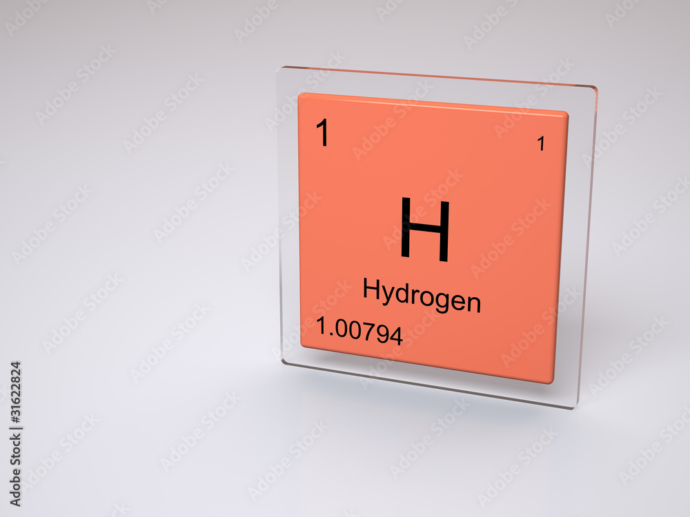 Hydrogen chemical element of the periodic table with symbol H Stock