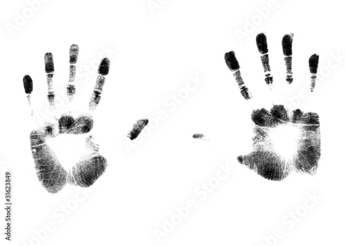 Obraz na płótnie Fingerabdruck ,schwarz