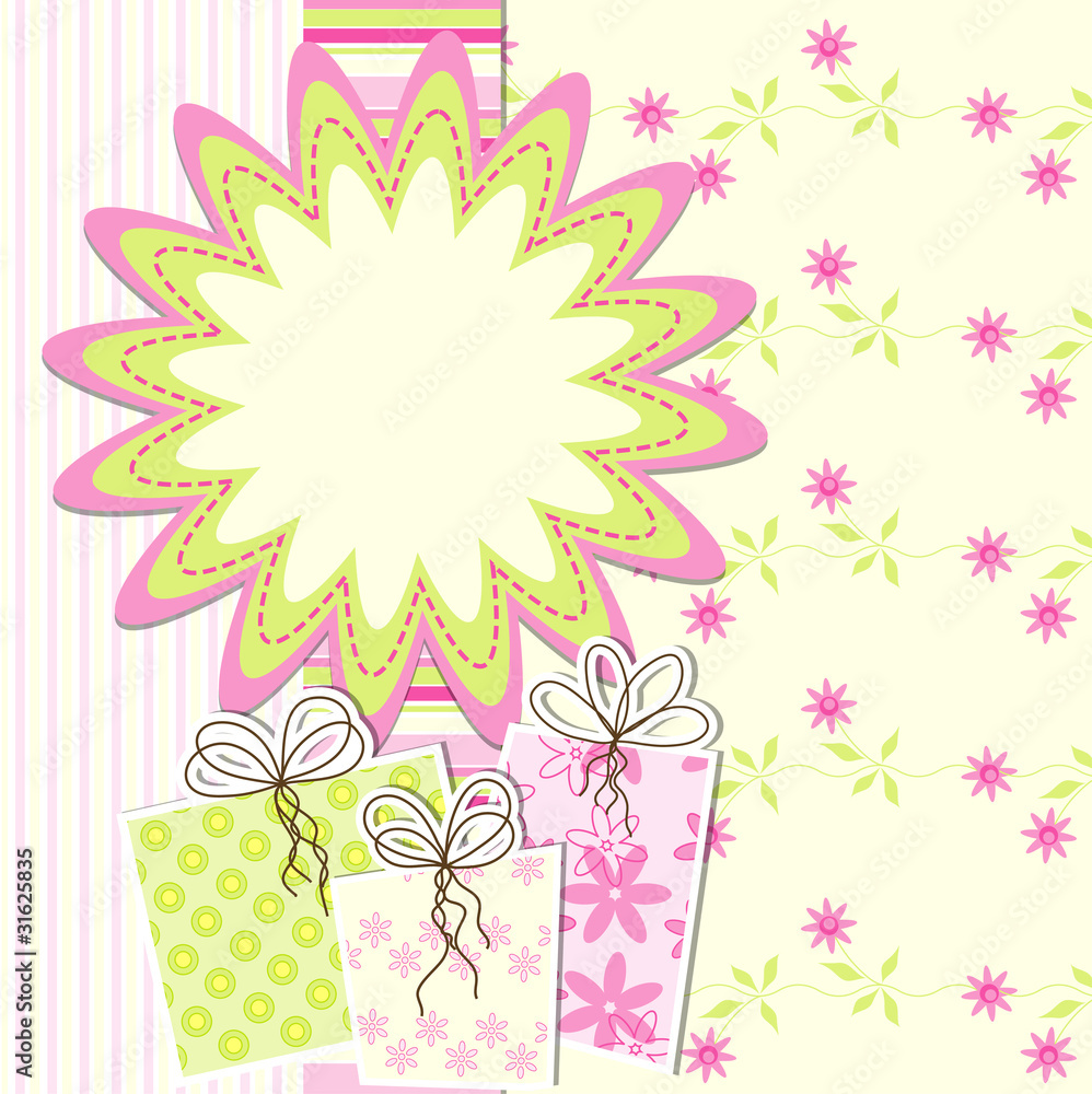 Obraz premium Template greeting card, vector