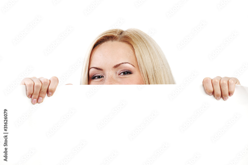 woman hidden behind paper woman hidden behind paper