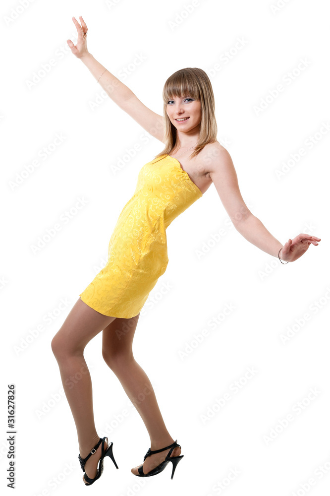 Girl in yellow dress Girl in yellow dress