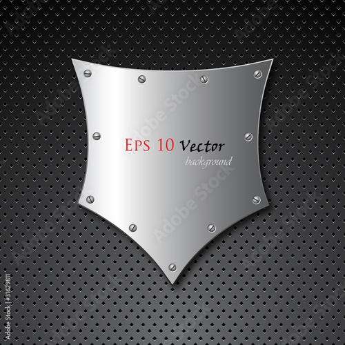 metal shield background