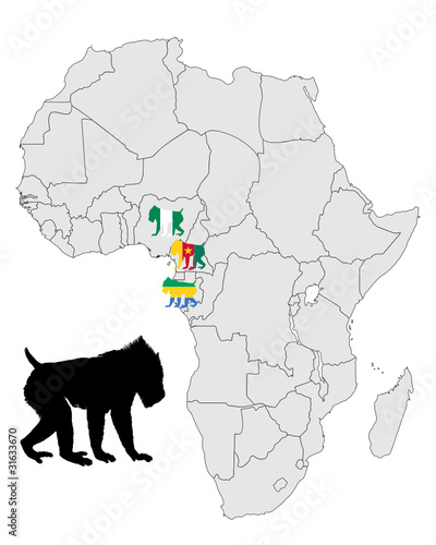 Mandrill Verbreitungskarte