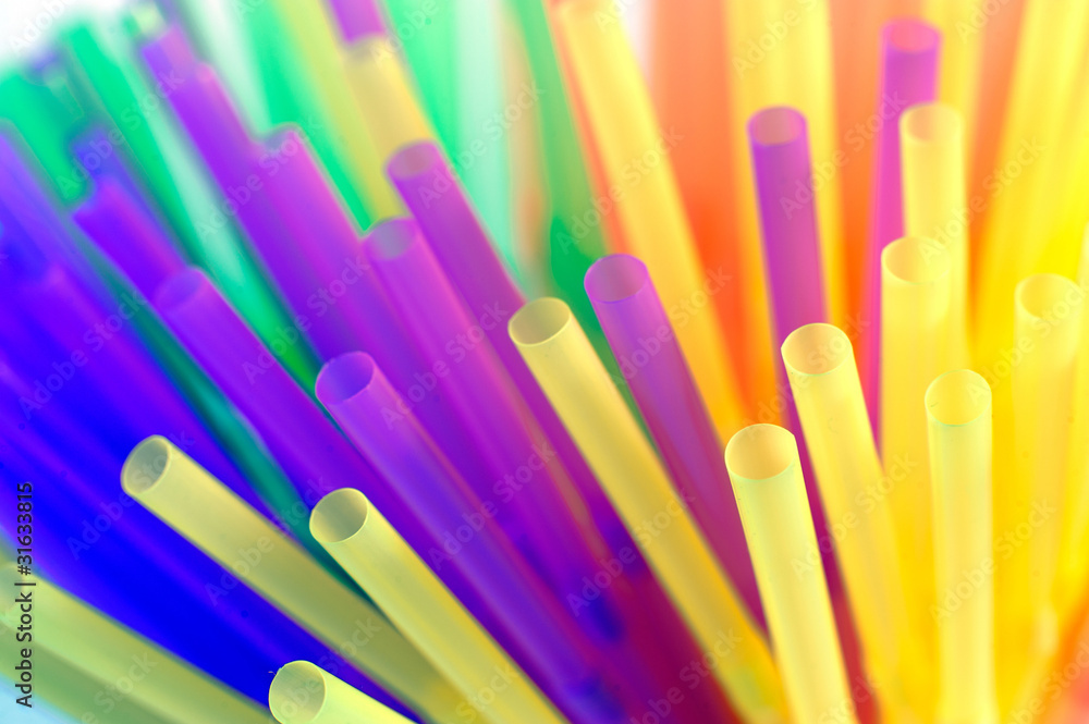 Colorful drinking straws background Colorful drinking straws background