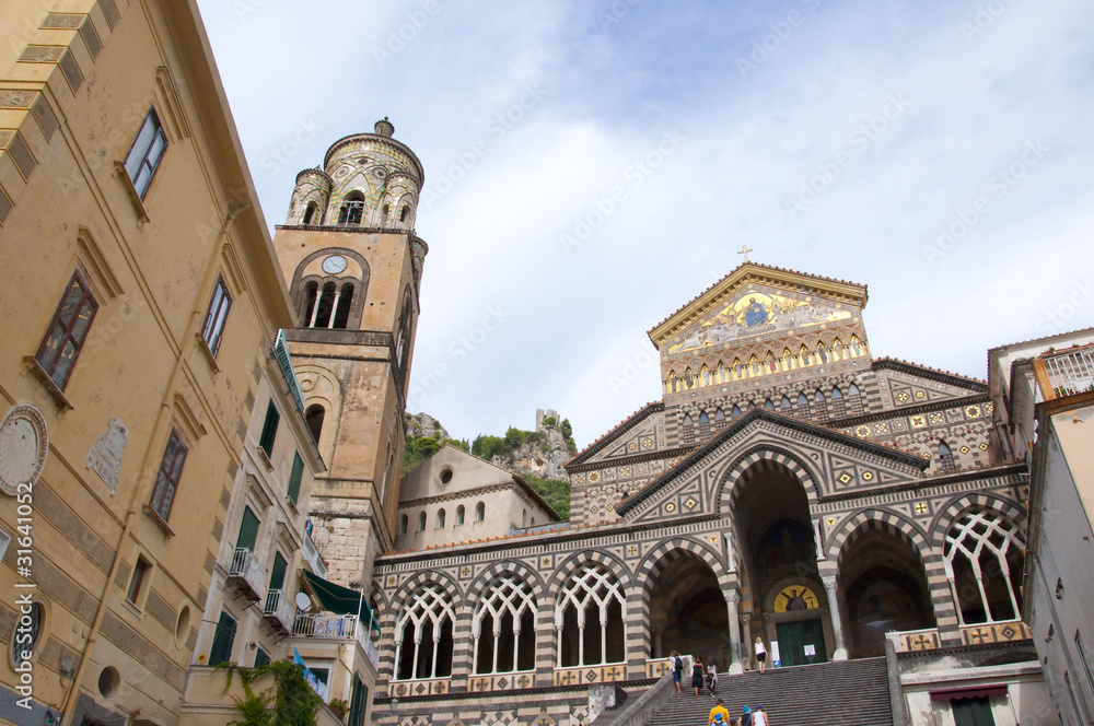 The Duomo or cathedral in Amalfi in Campania,Southern Italy