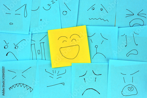 note paper of emotion