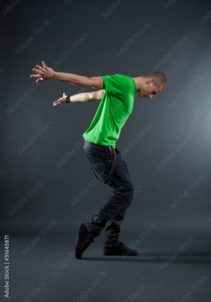 break dancer showing his skills