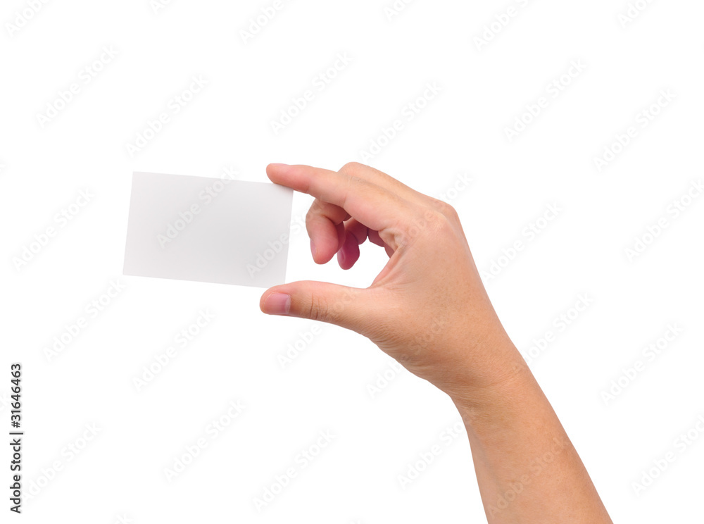Obraz premium Hand and a card