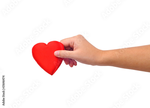 Hand giving heart