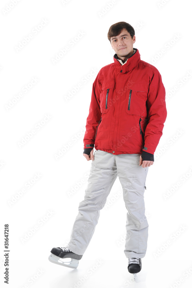 Fototapeta premium man with skates