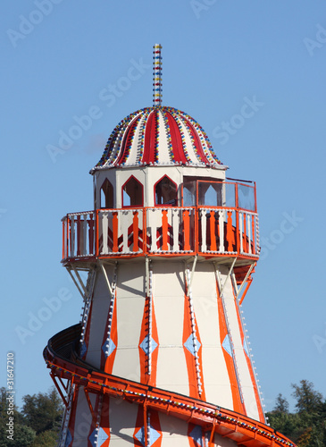 The Top of a Fun Fair Helter Skelter Ride. photo