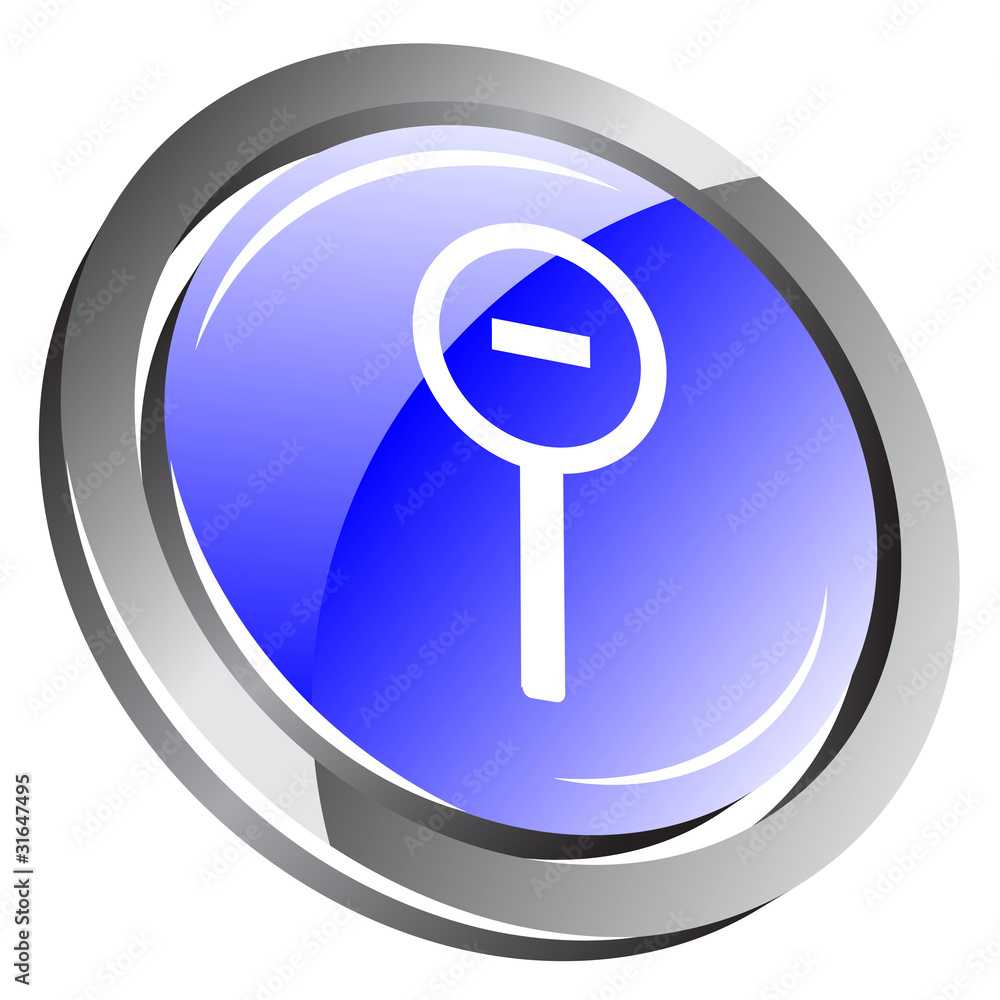 3d glossy button with zoom icon 3d glossy button with zoom icon