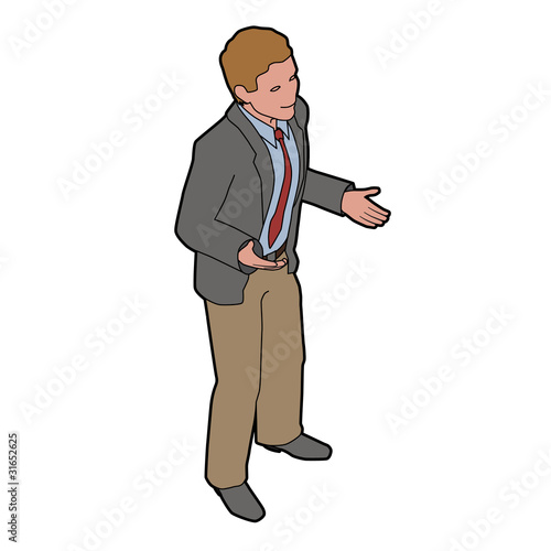 isometric man