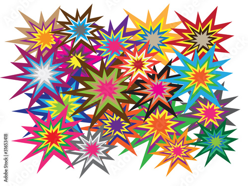 Explosions colorful vectors