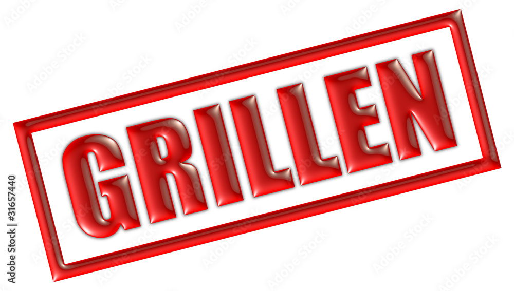 Stempel rot GRILLEN Stempel rot GRILLEN