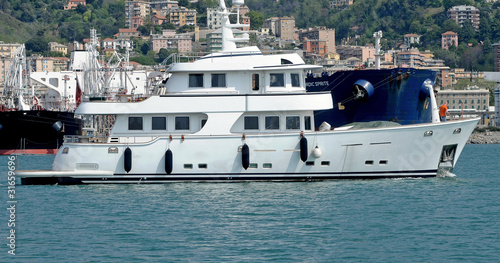 boat in the harbor photo