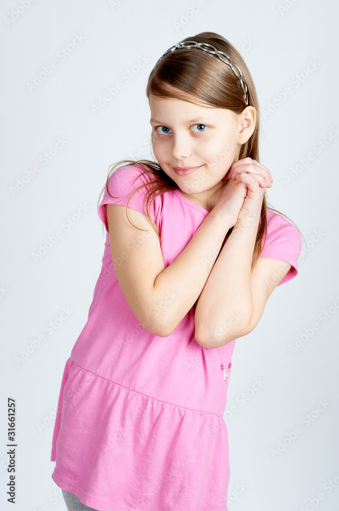 Fun portrait of an adorable little girl Fun portrait of an adorable little girl