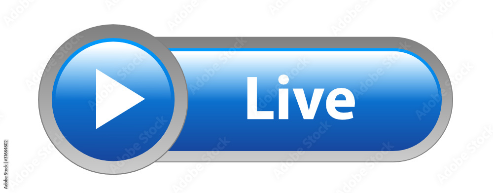 LIVE Web Button (watch play view video media player icon key go) LIVE Web Button (watch play view video media player icon key go)