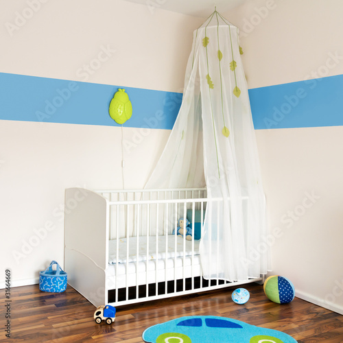 Fototapeta Naklejka Na Ścianę i Meble -  Baby nursery with bed