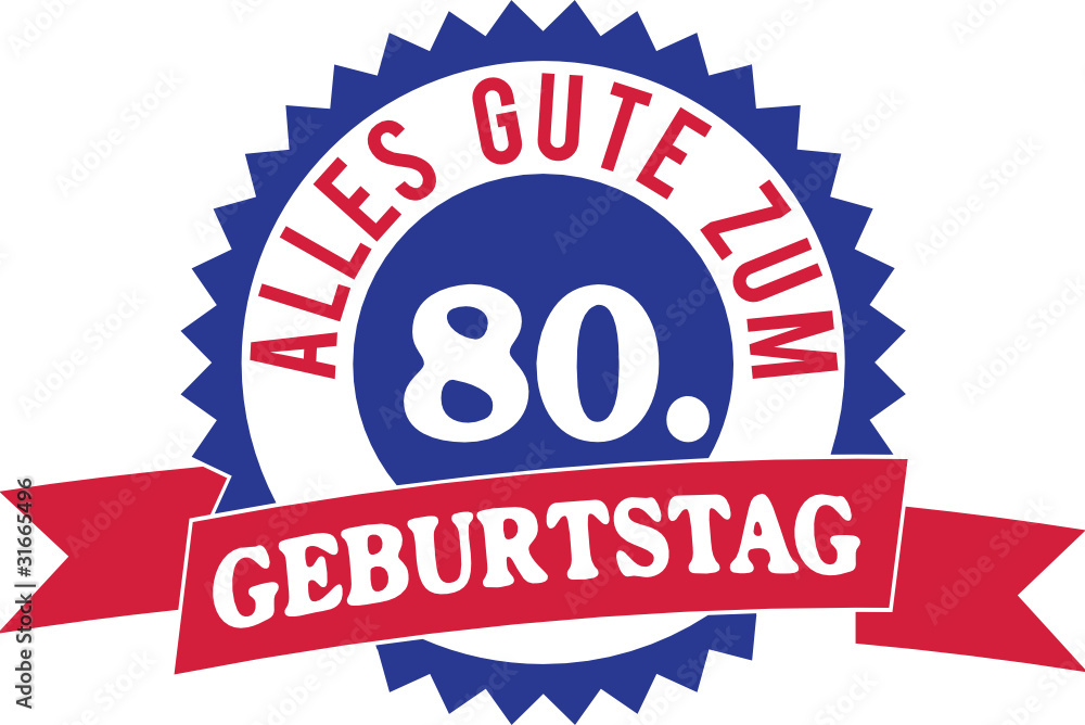 Alles Gute zum 80. Geburtstag Stock Vector Adobe Stock