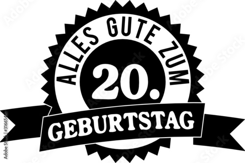Alles Gute zum 20. Geburtstag