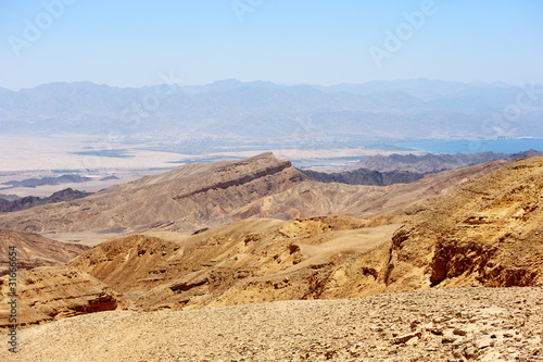 Mountains in the south of Israel, down to the Red Sea