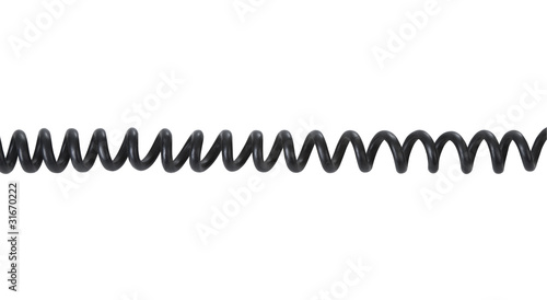 Foto Telephone cord isolated on white with clipping path