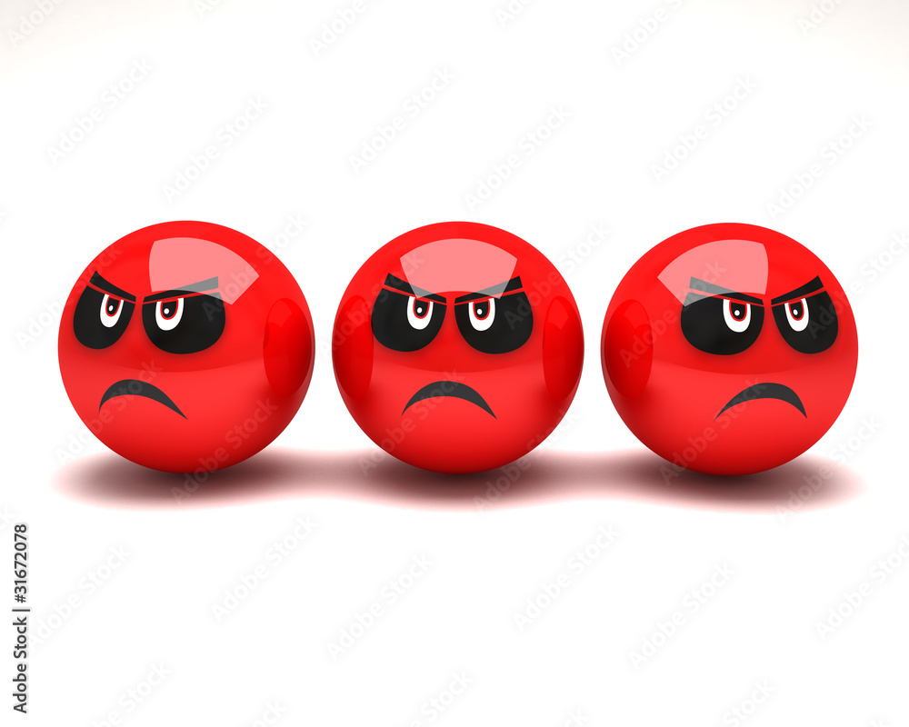 three unhappy smiley three unhappy smiley