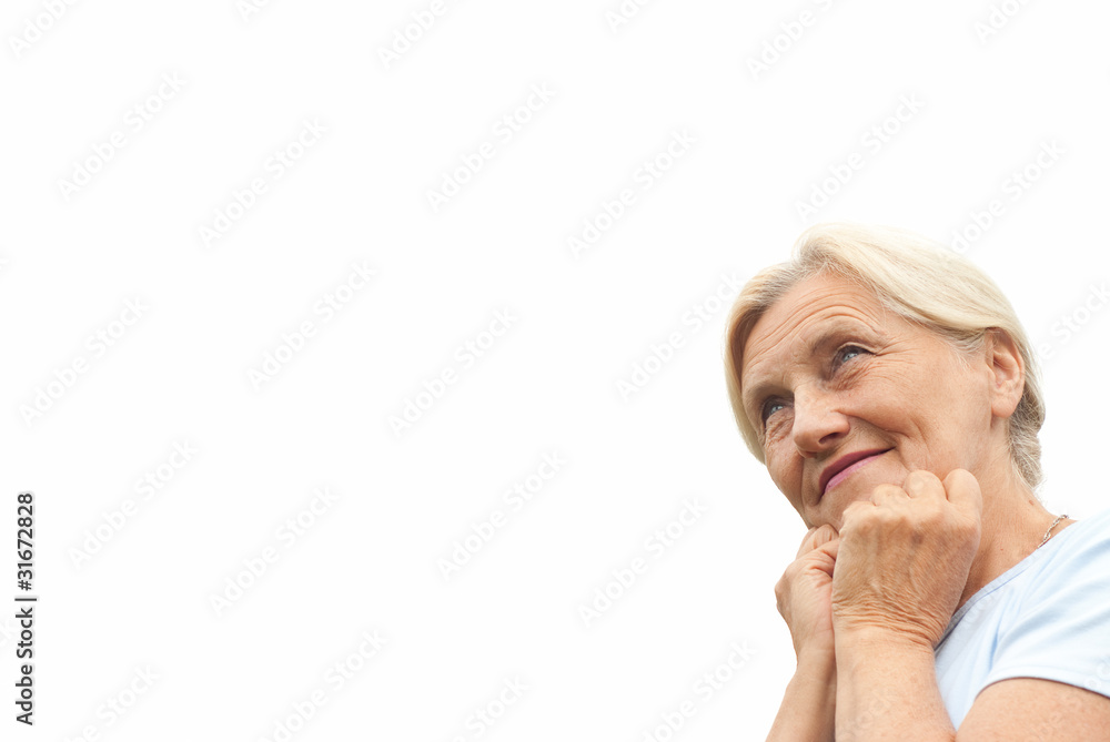 beautiful older on a white beautiful older on a white