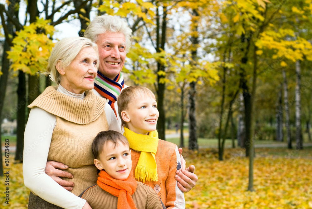 nice family on the nature