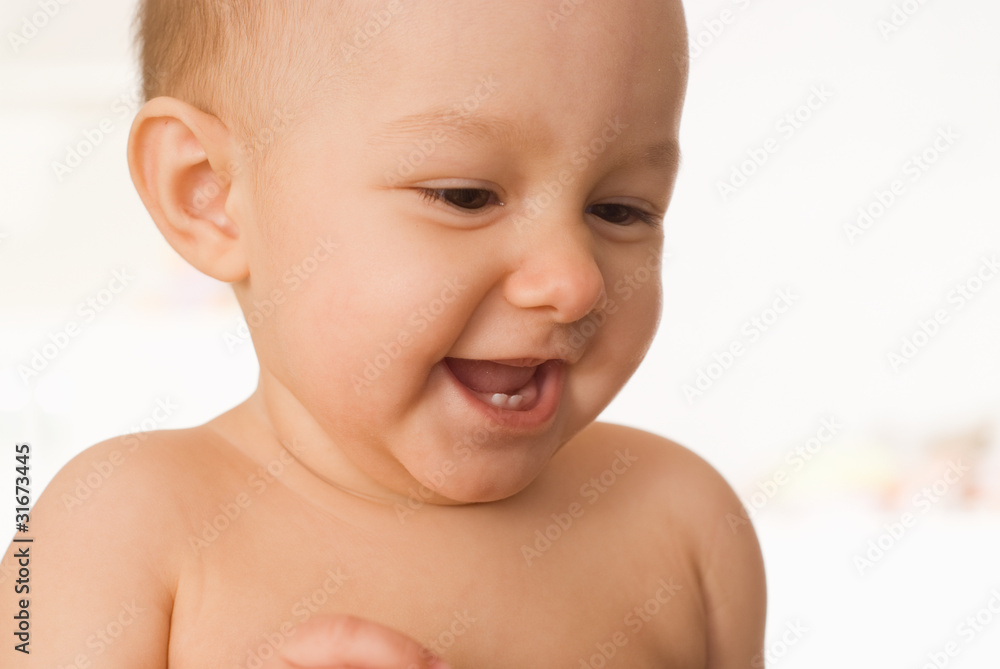 nice newborn on a white nice newborn on a white