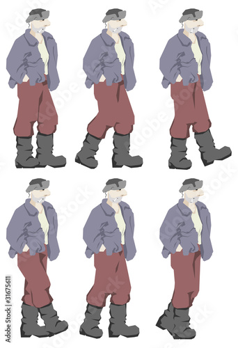 Beggar man. Walk.