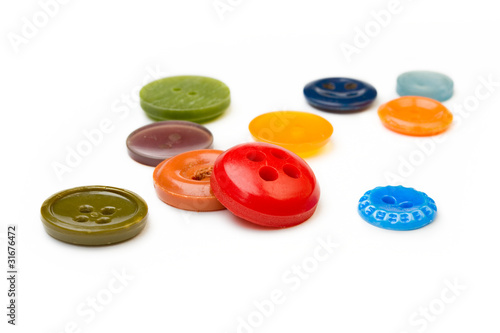 Buttons isolated on white
