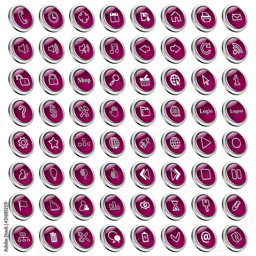 3d Web buttons ,icons set