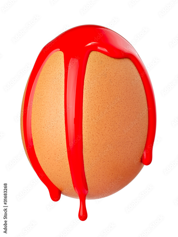 Fototapeta premium egg food paint leaking easter